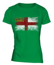 Sark Distressed Flag Ladies T-Shirt