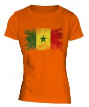 Senegal Distressed Flag Ladies T-Shirt