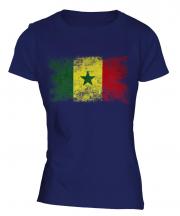 Senegal Distressed Flag Ladies T-Shirt