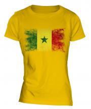 Senegal Distressed Flag Ladies T-Shirt