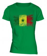 Senegal Distressed Flag Ladies T-Shirt