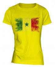 Senegal Distressed Flag Ladies T-Shirt