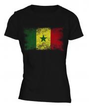 Senegal Distressed Flag Ladies T-Shirt
