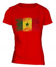 Senegal Distressed Flag Ladies T-Shirt
