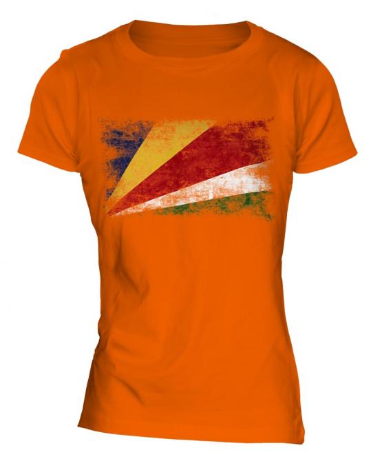 Seychelles Distressed Flag Ladies T-Shirt