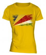 Seychelles Distressed Flag Ladies T-Shirt