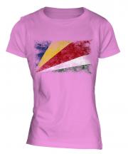 Seychelles Distressed Flag Ladies T-Shirt
