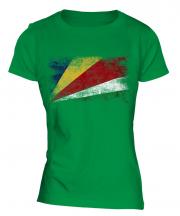 Seychelles Distressed Flag Ladies T-Shirt