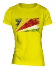 Seychelles Distressed Flag Ladies T-Shirt