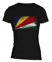 Seychelles Distressed Flag Ladies T-Shirt