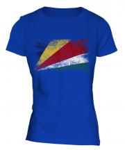 Seychelles Distressed Flag Ladies T-Shirt