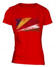 Seychelles Distressed Flag Ladies T-Shirt