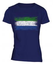 Sierra Leone Distressed Flag Ladies T-Shirt