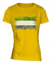 Sierra Leone Distressed Flag Ladies T-Shirt