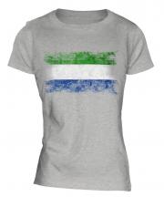 Sierra Leone Distressed Flag Ladies T-Shirt