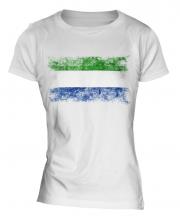 Sierra Leone Distressed Flag Ladies T-Shirt