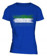 Sierra Leone Distressed Flag Ladies T-Shirt