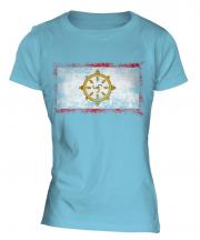 Sikkim Distressed Flag Ladies T-Shirt