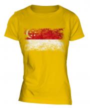 Singapore Distressed Flag Ladies T-Shirt