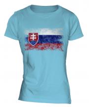 Slovakia Distressed Flag Ladies T-Shirt