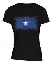 Somalia Distressed Flag Ladies T-Shirt