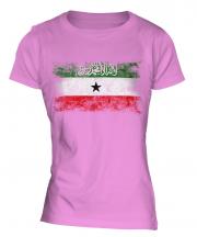 Somaliland Distressed Flag Ladies T-Shirt