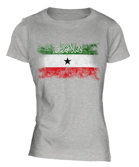 Somaliland Distressed Flag Ladies T-Shirt