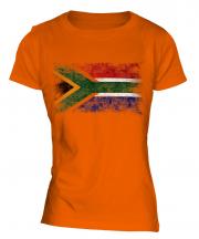 South Africa Distressed Flag Ladies T-Shirt
