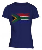 South Africa Distressed Flag Ladies T-Shirt