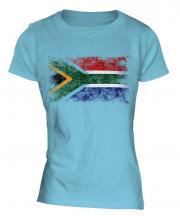 South Africa Distressed Flag Ladies T-Shirt