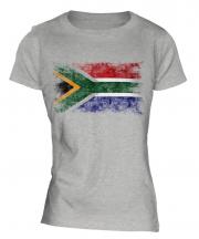 South Africa Distressed Flag Ladies T-Shirt