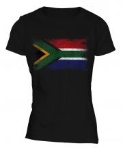 South Africa Distressed Flag Ladies T-Shirt