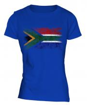 South Africa Distressed Flag Ladies T-Shirt