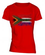South Africa Distressed Flag Ladies T-Shirt