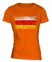 South Ossetia Distressed Flag Ladies T-Shirt