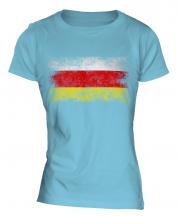 South Ossetia Distressed Flag Ladies T-Shirt