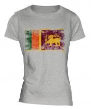 Sri Lanka Distressed Flag Ladies T-Shirt