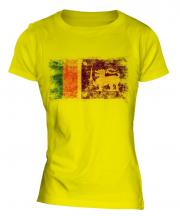 Sri Lanka Distressed Flag Ladies T-Shirt