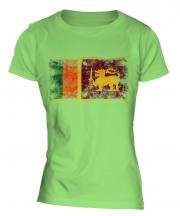 Sri Lanka Distressed Flag Ladies T-Shirt