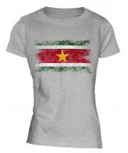 Suriname Distressed Flag Ladies T-Shirt