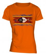 Swaziland Distressed Flag Ladies T-Shirt