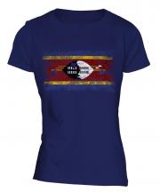 Swaziland Distressed Flag Ladies T-Shirt