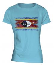 Swaziland Distressed Flag Ladies T-Shirt