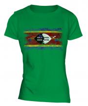 Swaziland Distressed Flag Ladies T-Shirt