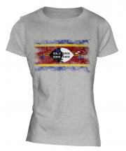 Swaziland Distressed Flag Ladies T-Shirt