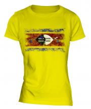 Swaziland Distressed Flag Ladies T-Shirt
