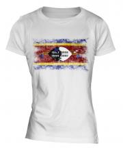 Swaziland Distressed Flag Ladies T-Shirt