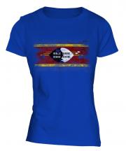 Swaziland Distressed Flag Ladies T-Shirt