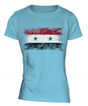 Syria Distressed Flag Ladies T-Shirt