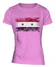 Syria Distressed Flag Ladies T-Shirt